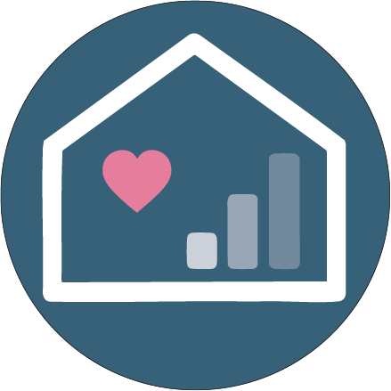 Finanz-Orga logo icon blau Finanz-Orga logo Haus gibt Sicherheit